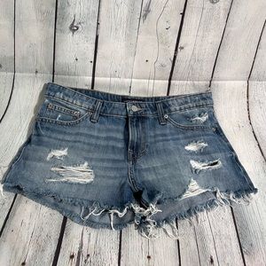 Lucky Brand Distressed Frayed Denim Jeans Size 8